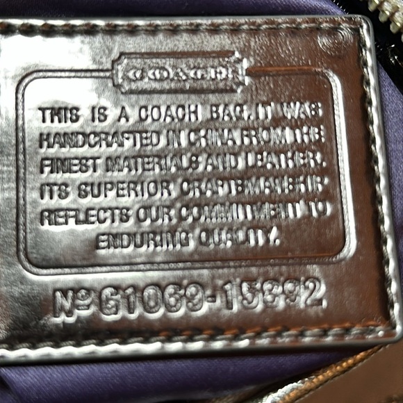 Coach LtdEd Poppy Silver Etched Storypatch Small Evening Shoulder Bag Purse RARE - Picture 5 of 15